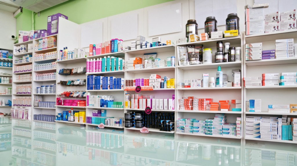 Rayons de produits médicaux et pharmaceutiques